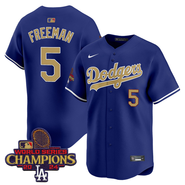 LA Dodgers 2025 Gold Vapor Premier Limited Jersey - Royal Freddie Freeman