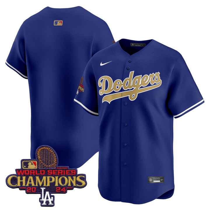 LA Dodgers 2025 Gold Vapor Premier Limited Jersey - Royal Team