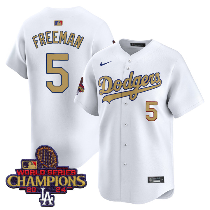 LA Dodgers 2025 Gold Vapor Premier Limited Jersey - White Freddie Freeman