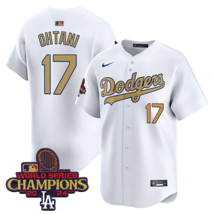 LA Dodgers 2025 Gold Vapor Premier Limited Jersey - White Shohei Ohtani