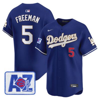 LA Dodgers 2025 Spring Training Patch Vapor Premier Limited Jersey - Royal Freddie Freeman