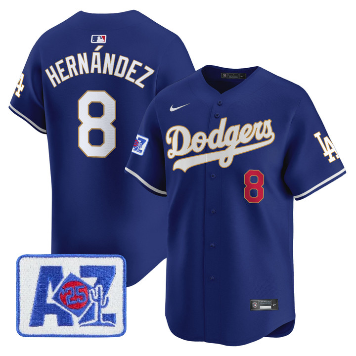 LA Dodgers 2025 Spring Training Patch Vapor Premier Limited Jersey - Royal Kike Hernandez