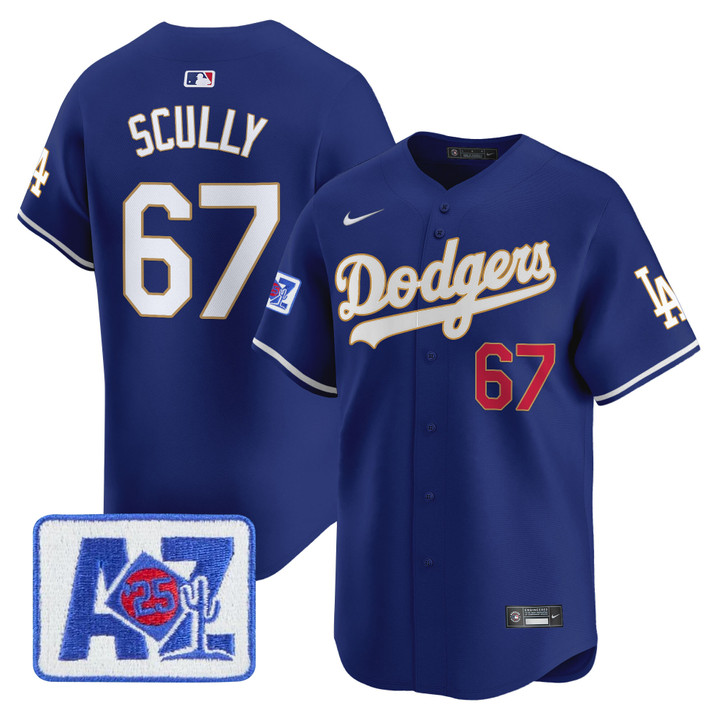 LA Dodgers 2025 Spring Training Patch Vapor Premier Limited Jersey - Royal Vin Scully