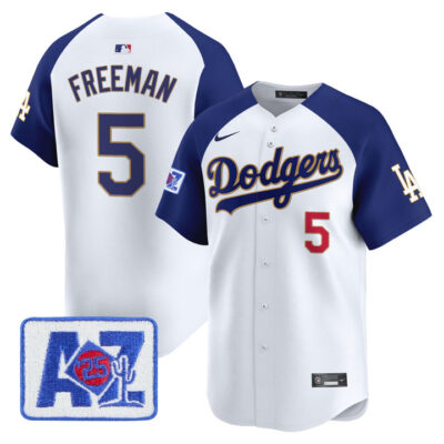 LA Dodgers 2025 Spring Training Patch Vapor Premier Limited Jersey - White Alternate Freddie Freeman