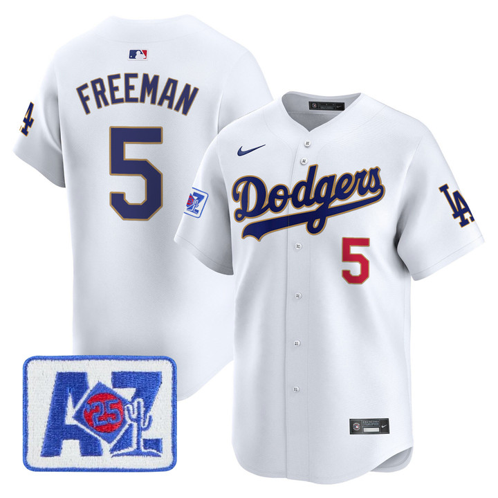 LA Dodgers 2025 Spring Training Patch Vapor Premier Limited Jersey - White Freddie Freeman