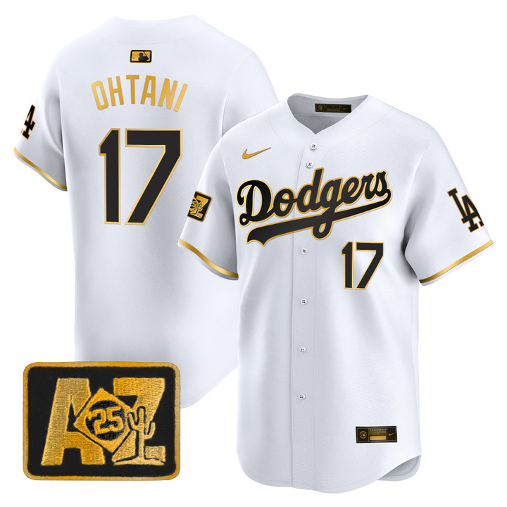 LA Dodgers 2025 Spring Training Patch Vapor Premier Limited Jersey - White Gold Shohei Ohtani