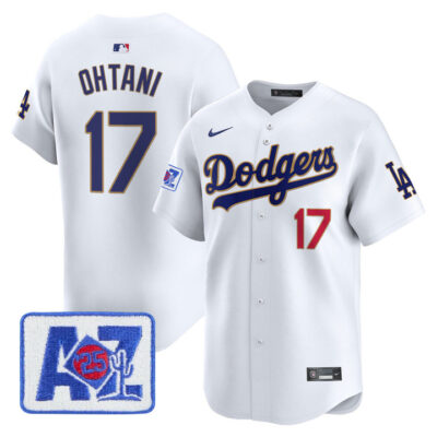 LA Dodgers 2025 Spring Training Patch Vapor Premier Limited Jersey - White Shohei Ohtani