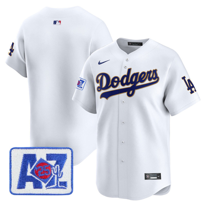 LA Dodgers 2025 Spring Training Patch Vapor Premier Limited Jersey - White Team