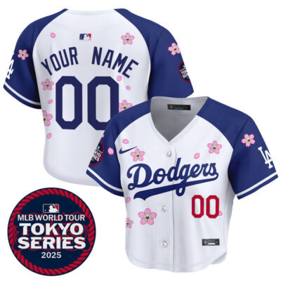 LA Dodgers Tokyo Series 2025 Crop Top Baseball Custom Jersey - Stitched Alternate