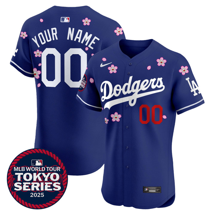 LA Dodgers Tokyo Series 2025 Vapor Premier Elite Custom Jersey - Stitched Royal