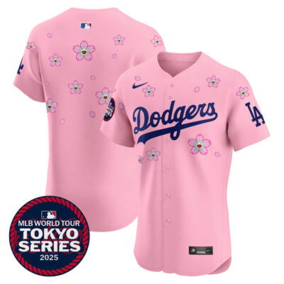 LA Dodgers Tokyo Series 2025 Vapor Premier Elite Jersey - Stitched Cherry Blossom Team