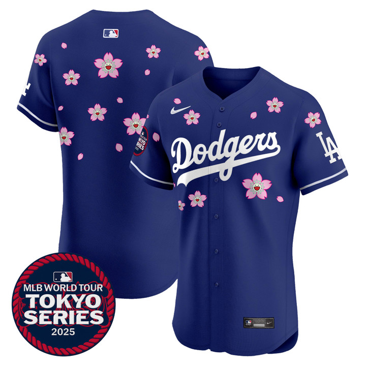 LA Dodgers Tokyo Series 2025 Vapor Premier Elite Jersey - Stitched Royal Team