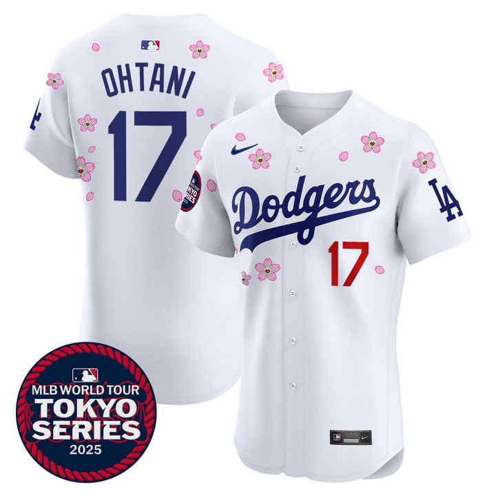 LA Dodgers Tokyo Series 2025 Vapor Premier Elite Jersey - Stitched White Shohei Ohtani