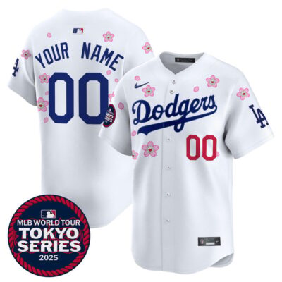 LA Dodgers Tokyo Series 2025 Vapor Premier Limited Custom Jersey - Stitched White