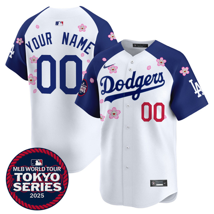 LA Dodgers Tokyo Series 2025 Vapor Premier Limited Custom Jersey V2 - Stitched Alternate