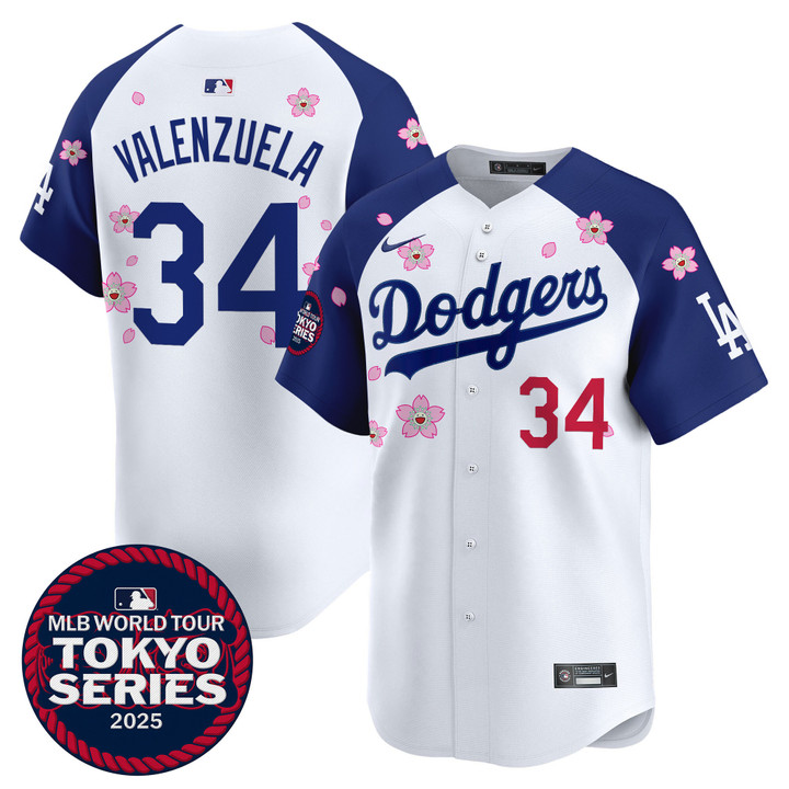 LA Dodgers Tokyo Series 2025 Vapor Premier Limited Jersey - Stitched Alternate Fernando Valenzuela