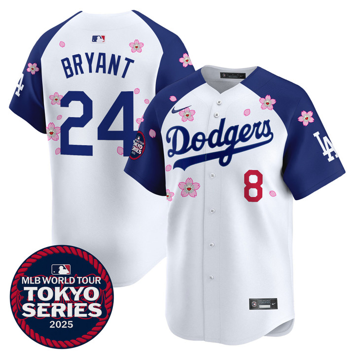 LA Dodgers Tokyo Series 2025 Vapor Premier Limited Jersey - Stitched Alternate Kobe Bryant