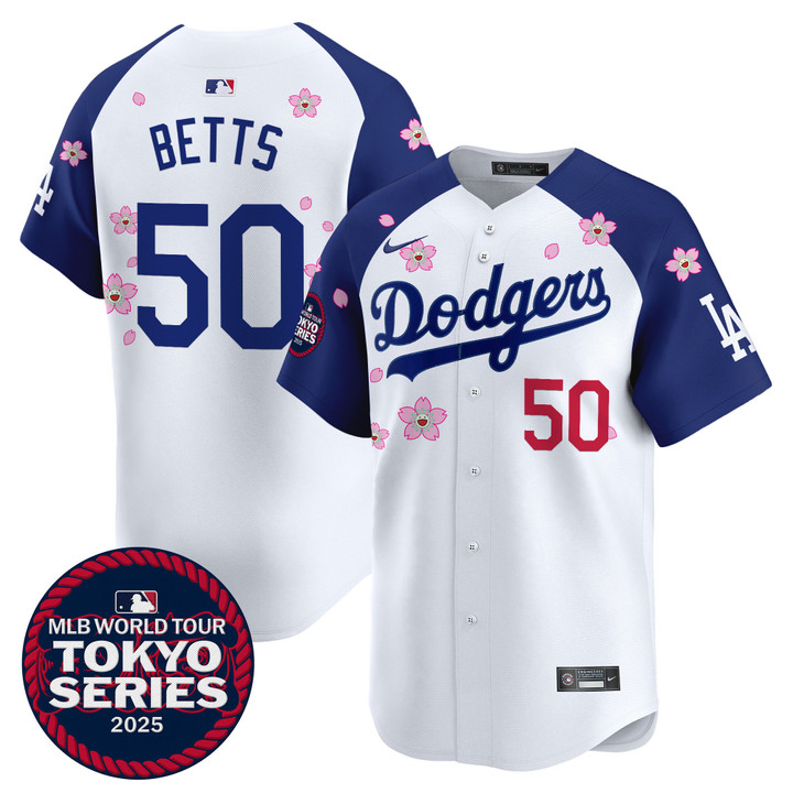 LA Dodgers Tokyo Series 2025 Vapor Premier Limited Jersey - Stitched Alternate Mookie Betts