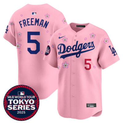 LA Dodgers Tokyo Series 2025 Vapor Premier Limited Jersey - Stitched Cherry Blossom Freddie Freeman