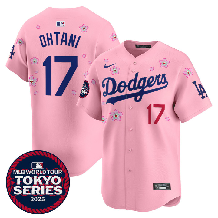 LA Dodgers Tokyo Series 2025 Vapor Premier Limited Jersey - Stitched Cherry Blossom Shohei Ohtani
