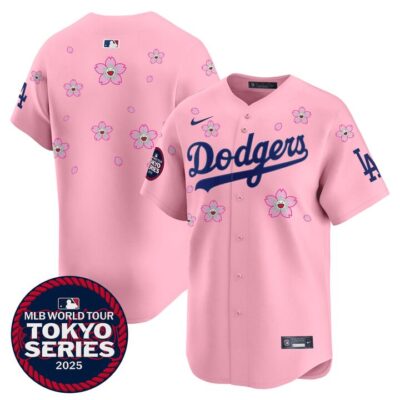 LA Dodgers Tokyo Series 2025 Vapor Premier Limited Jersey - Stitched Cherry Blossom Team