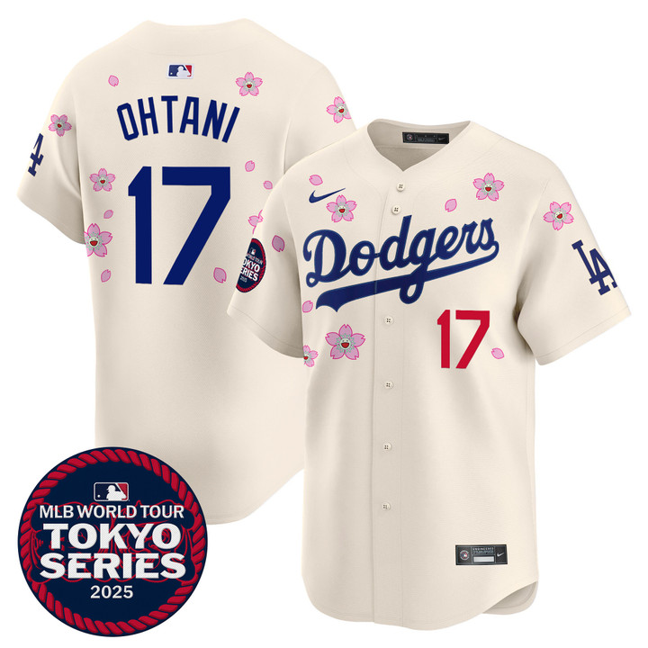 LA Dodgers Tokyo Series 2025 Vapor Premier Limited Jersey - Stitched Cream Shohei Ohtani