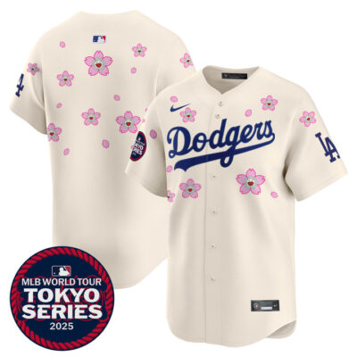 LA Dodgers Tokyo Series 2025 Vapor Premier Limited Jersey - Stitched Cream Team
