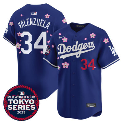 LA Dodgers Tokyo Series 2025 Vapor Premier Limited Jersey - Stitched Royal Fernando Valenzuela