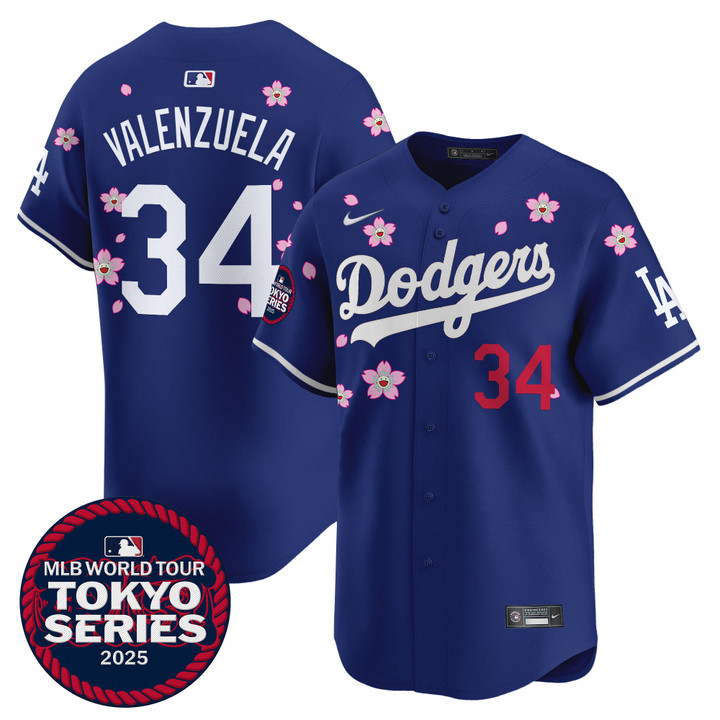 LA Dodgers Tokyo Series 2025 Vapor Premier Limited Jersey - Stitched Royal Fernando Valenzuela