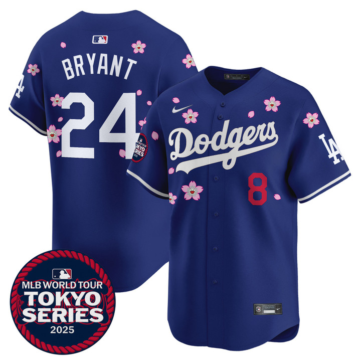 LA Dodgers Tokyo Series 2025 Vapor Premier Limited Jersey - Stitched Royal Kobe Bryant