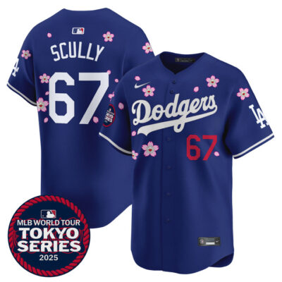 LA Dodgers Tokyo Series 2025 Vapor Premier Limited Jersey - Stitched Royal Vin Scully