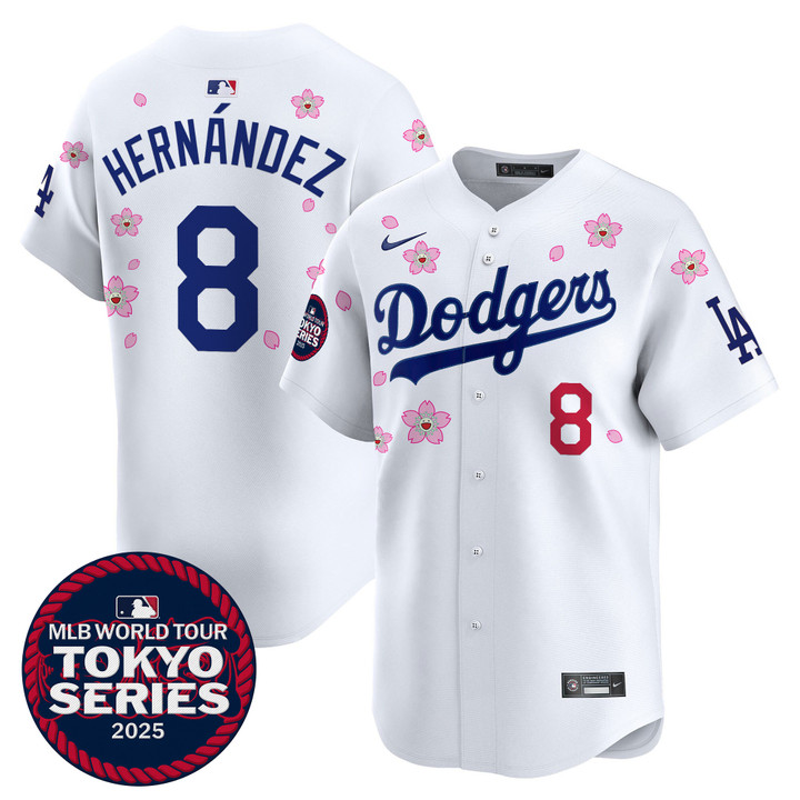 LA Dodgers Tokyo Series 2025 Vapor Premier Limited Jersey - Stitched White Kike Hernandez