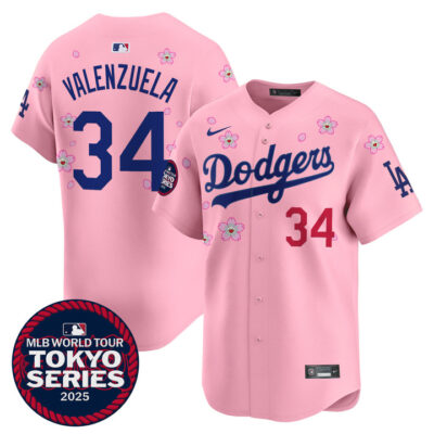 LA Dodgers Tokyo Series 2025 Vapor Premier Limited Jersey V2 - Stitched Cherry Blossom Fernando Valenzuela