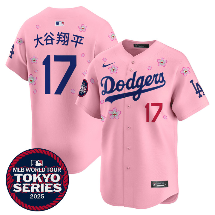 LA Dodgers Tokyo Series 2025 Vapor Premier Limited Jersey V2 - Stitched Cherry Blossom Shohei Ohtani