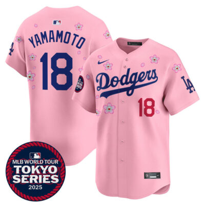 LA Dodgers Tokyo Series 2025 Vapor Premier Limited Jersey V2 - Stitched Cherry Blossom Yamamoto