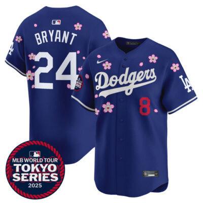 LA Dodgers Tokyo Series 2025 Vapor Premier Limited Jersey V2 - Stitched Royal Kobe Bryant
