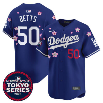 LA Dodgers Tokyo Series 2025 Vapor Premier Limited Jersey V2 - Stitched Royal Mookie Betts