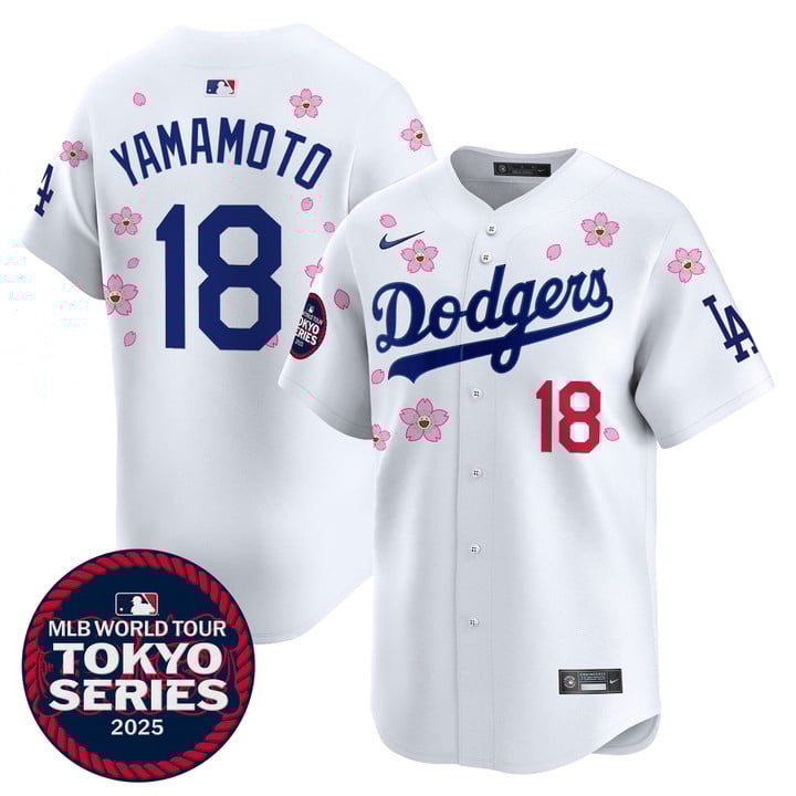 LA Dodgers Tokyo Series 2025 Vapor Premier Limited Jersey V2 - Stitched White Yamamoto