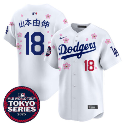 LA Dodgers Tokyo Series 2025 Vapor Premier Limited Jersey V2 - Stitched White Yamamoto