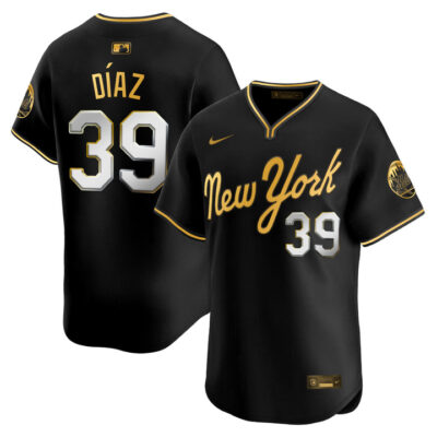 New York Mets 2025 Road Alternate Jersey - Black Gold Edwin Diaz