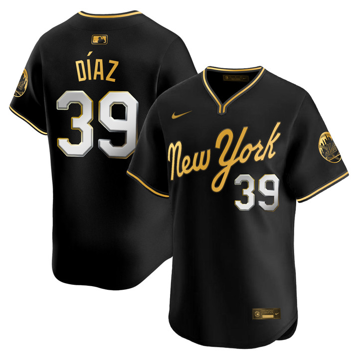 New York Mets 2025 Road Alternate Jersey - Black Gold Edwin Diaz