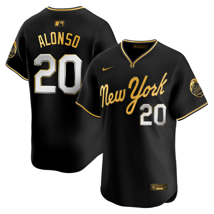 New York Mets 2025 Road Alternate Jersey - Black Gold Pete Alonso