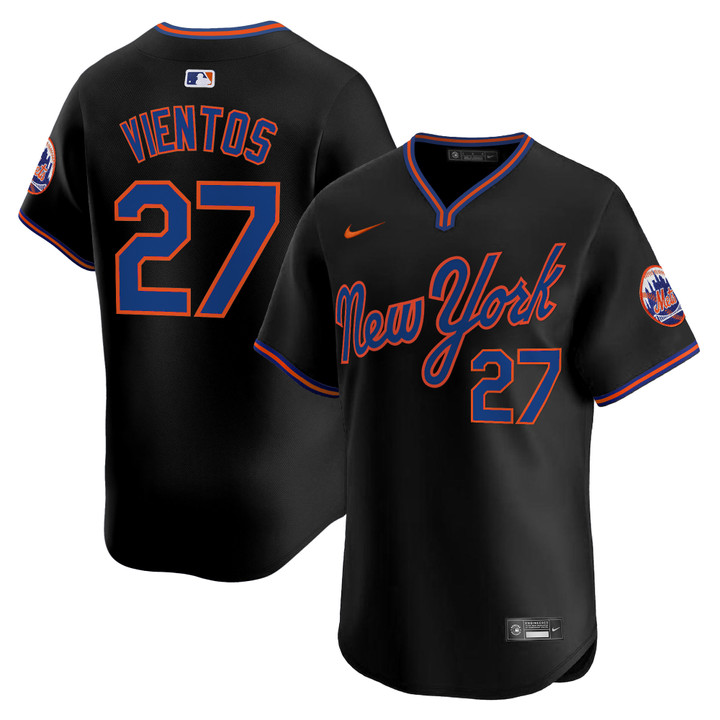 New York Mets 2025 Road Alternate Jersey - Black Mark Vientos