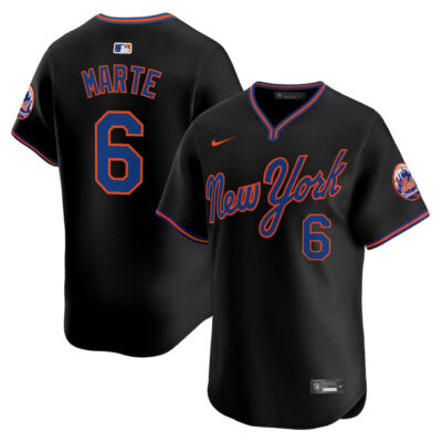 New York Mets 2025 Road Alternate Jersey - Black Starling Marte