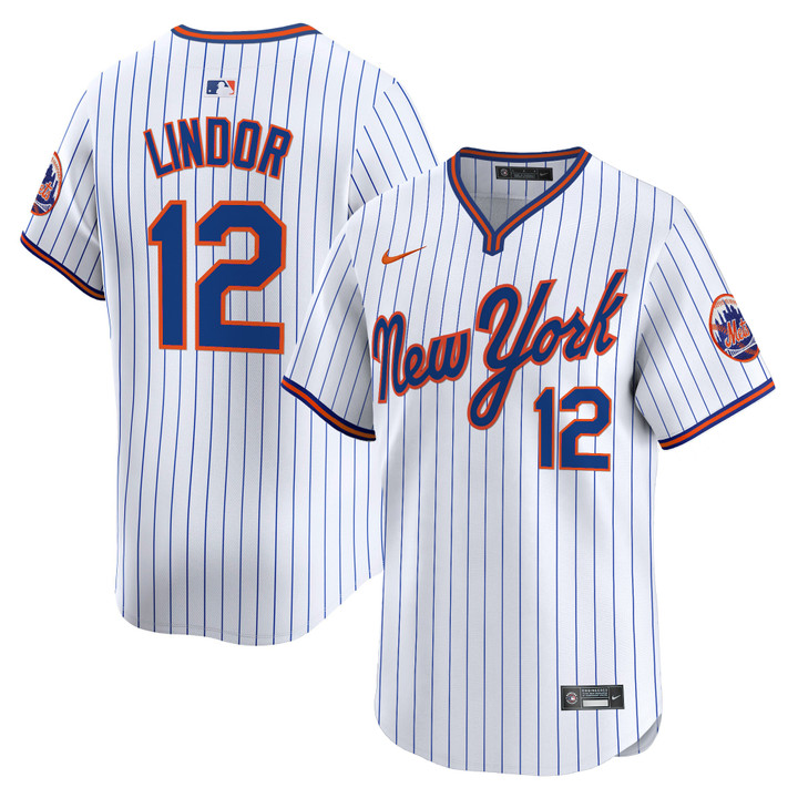 New York Mets 2025 Road Alternate Jersey - Pinstripe Francisco Lindor