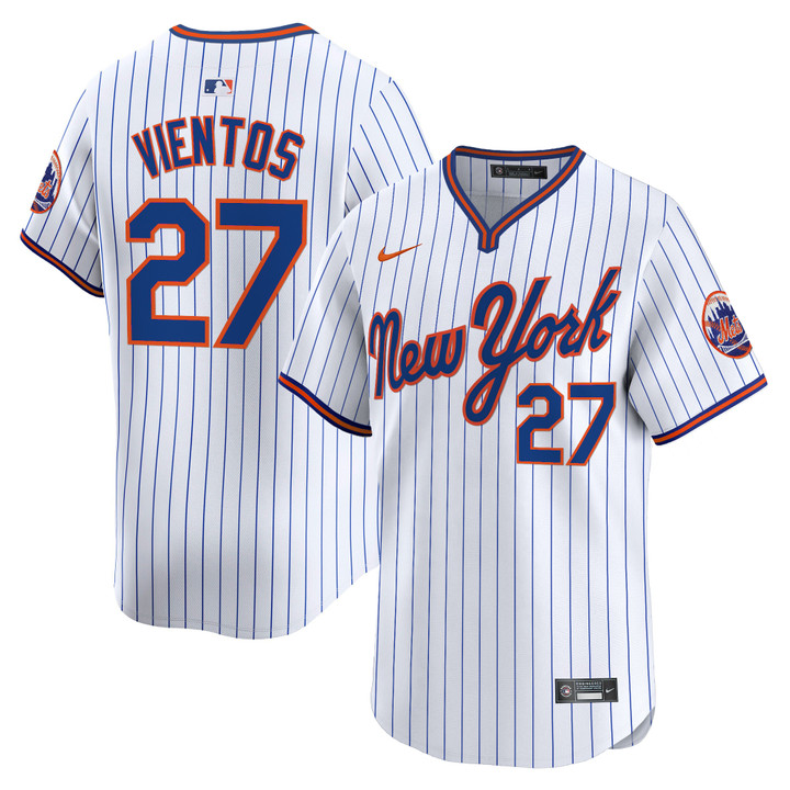 New York Mets 2025 Road Alternate Jersey - Pinstripe Mark Vientos