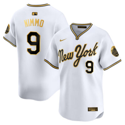 New York Mets 2025 Road Alternate Jersey - White Gold Brandon Nimmo