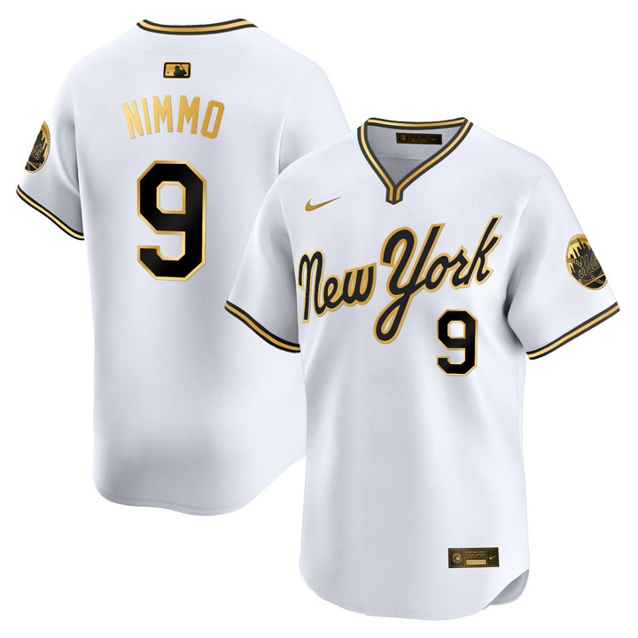 New York Mets 2025 Road Alternate Jersey - White Gold Brandon Nimmo