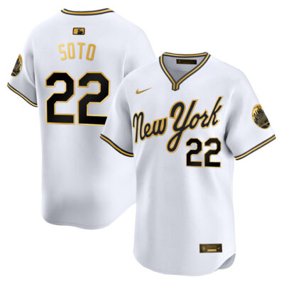 New York Mets 2025 Road Alternate Jersey - White Gold Juan Soto