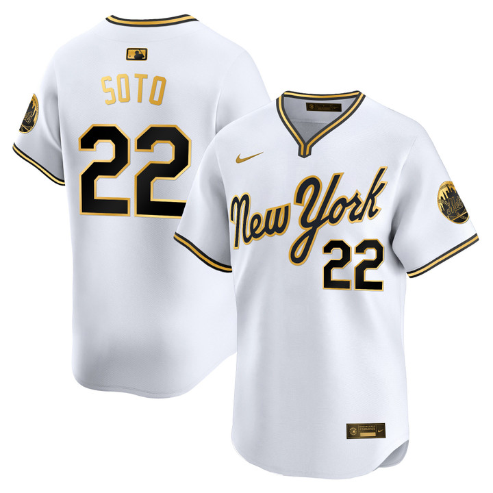 New York Mets 2025 Road Alternate Jersey - White Gold Juan Soto
